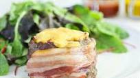 Bacon Wrapped & Cheese Stuffed Burgers Bacon Wrapped & Cheese Stuffed Burgers