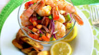 Ceviche de camarones con mango y aguacate Ceviche de camarones con mango y aguacate