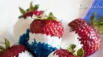 Red, White and Blue Chocolate Dipped Strawberries Red, White and Blue Chocolate Dipped Strawberries