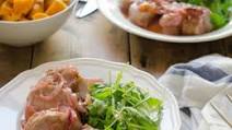 Pork tenderloin with bacon and plum sauce Pork tenderloin with bacon and plum sauce