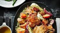 Sicilian roast chicken with fennel and blood oranges Sicilian roast chicken with fennel and blood oranges