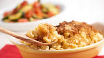 Brown Butter Mac 'n' Cheese with Parmesan-roasted zucchini and tomatoes Brown Butter Mac 'n' Cheese with Parmesan-roasted zucchini and tomatoes