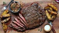 Flank Steak with Caramelized Shallots and Steak Fries Flank Steak with Caramelized Shallots and Steak Fries