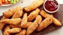 Air Fried Chicken Tenders with Honey BBQ Sauce Air Fried Chicken Tenders with Honey BBQ Sauce
