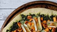 Sweet Potato and Brie Pizza with Kale Pesto Sweet Potato and Brie Pizza with Kale Pesto