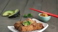 Avocado Egg Rolls With Papaya Salsa Avocado Egg Rolls With Papaya Salsa