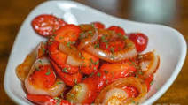 Sauteed Onion and Hotdog with Ketchup Sauteed Onion and Hotdog with Ketchup