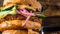 Grilled Salmon Burger with Chipotle Mayo