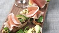 Parma Ham, Goat's Cheese, Avocado and Fresh Herb Bruschetta Parma Ham, Goat's Cheese, Avocado and Fresh Herb Bruschetta