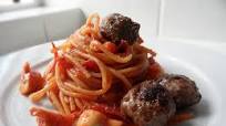 Pinoy Spaghetti with Corned Beef Silverside and Meatballs Pinoy Spaghetti with Corned Beef Silverside and Meatballs