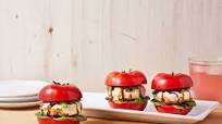 No-Bun Bruschetta Burgers No-Bun Bruschetta Burgers