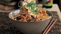 Wok-fried snapper with noodles Wok-fried snapper with noodles
