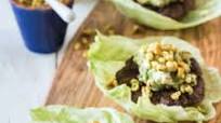 Guacamole Burgers with Roasted Corn Salsa Guacamole Burgers with Roasted Corn Salsa