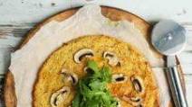 Paleo Cauliflower Crust Pizza with Mushrooms Paleo Cauliflower Crust Pizza with Mushrooms