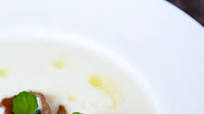 cauliflower shiitake soup with truffle oil cauliflower shiitake soup with truffle oil