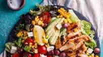 Peri-Peri chicken salad with charred corn Peri-Peri chicken salad with charred corn