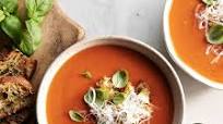 Tomato-Basil Soup with Herbed Focaccia Croutons Tomato-Basil Soup with Herbed Focaccia Croutons