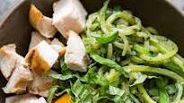 Zucchini Noodle Chicken Pesto Bowl Zucchini Noodle Chicken Pesto Bowl