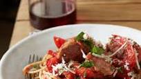 Whole-Wheat Spaghetti with Sausage and Peppers Whole-Wheat Spaghetti with Sausage and Peppers