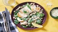 Carb Smart Chicken Caesar Salad with Golden Chickpea 'Croutons' Carb Smart Chicken Caesar Salad with Golden Chickpea 'Croutons'