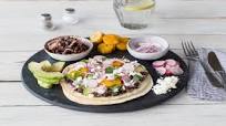 Plantain and Black Bean Tostadas with Pickled Red Onion Plantain and Black Bean Tostadas with Pickled Red Onion