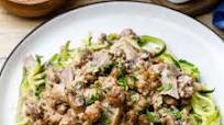 Zucchini Noodle Ground Beef Stroganoff Casserole (Yum!) Zucchini Noodle Ground Beef Stroganoff Casserole (Yum!)
