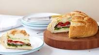 Antipasto picnic loaf with basil mayo Antipasto picnic loaf with basil mayo