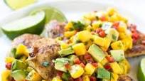 Grilled Chicken with Mango Avocado Salsa Grilled Chicken with Mango Avocado Salsa