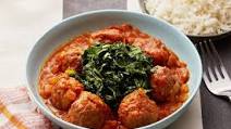 Egyptian Meatballs with Spicy Tomato Sauce, Kale & Rice Egyptian Meatballs with Spicy Tomato Sauce, Kale & Rice