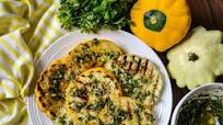 Garlicky Grilled Patty Pan Squash With Mint and Lemon Garlicky Grilled Patty Pan Squash With Mint and Lemon
