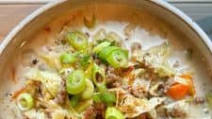 Creamy Beef and Cabbage Soup (dairy free, keto, paleo) Creamy Beef and Cabbage Soup (dairy free, keto, paleo)