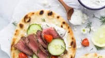 Easy Grilled Steak Gyros with Tzatziki Sauce Easy Grilled Steak Gyros with Tzatziki Sauce