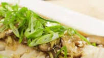 Steamed Black Cod with Ginger Soy Sauce ปลานึ่งซีอิ้ว Steamed Black Cod with Ginger Soy Sauce ปลานึ่งซีอิ้ว