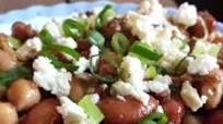 Three Bean Salad with Feta Cheese Three Bean Salad with Feta Cheese