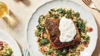 Za'atar-Spiced Salmon with Mediterranean Couscous & Greek Yogurt Za'atar-Spiced Salmon with Mediterranean Couscous & Greek Yogurt