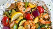Shrimp and Summer Veggie Foil Packs Shrimp and Summer Veggie Foil Packs