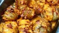 Cheese and Bacon Hasselback Potatoes Cheese and Bacon Hasselback Potatoes