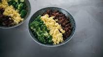 Beef and broccoli soboro Beef and broccoli soboro