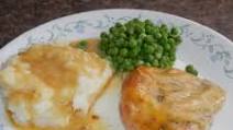 Ranch Pork Chops with Garlic Parmesan Mashed Potatoes Ranch Pork Chops with Garlic Parmesan Mashed Potatoes