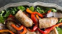 Grilled Italian Sausage with Peppers, Onions and Arugula Grilled Italian Sausage with Peppers, Onions and Arugula