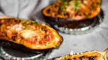 Baked Keto Stuffed Eggplant Boats Baked Keto Stuffed Eggplant Boats