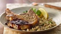 Pork Chops with Raspberry Chipotle Sauce and Herbed Rice Pork Chops with Raspberry Chipotle Sauce and Herbed Rice