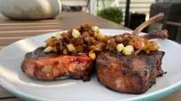 Smoky Pork Chops with Caramelized Onion-Honeycrisp Compote Smoky Pork Chops with Caramelized Onion-Honeycrisp Compote