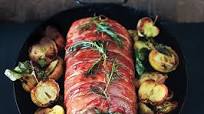 Prosciutto-Wrapped Pork Loin with Roasted Apples Prosciutto-Wrapped Pork Loin with Roasted Apples