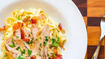 Pheasant & Bacon Fettuccine Alfredo Pheasant & Bacon Fettuccine Alfredo