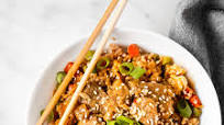 Honey Garlic Pork with Fried Rice Honey Garlic Pork with Fried Rice
