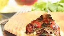 Three Cheese Veggie and Beef Calzone Three Cheese Veggie and Beef Calzone
