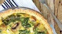Cheesy Spinach, Mushroom & Feta Quiche Cheesy Spinach, Mushroom & Feta Quiche