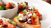 Greek Bruschetta with Feta Cheese Greek Bruschetta with Feta Cheese