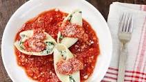 Spinach Ricotta Stuffed Shells with Meat Sauce Spinach Ricotta Stuffed Shells with Meat Sauce